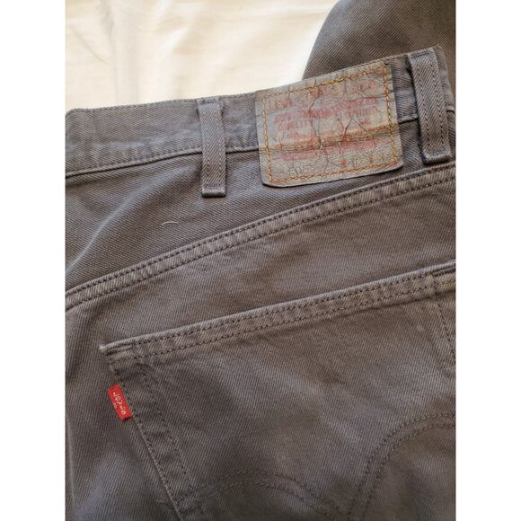 Levi's 505 Men's Jeans Denim Red Tab Vintage Straight Leg Size 40x30 Gray Patch - Picture 5 of 8
